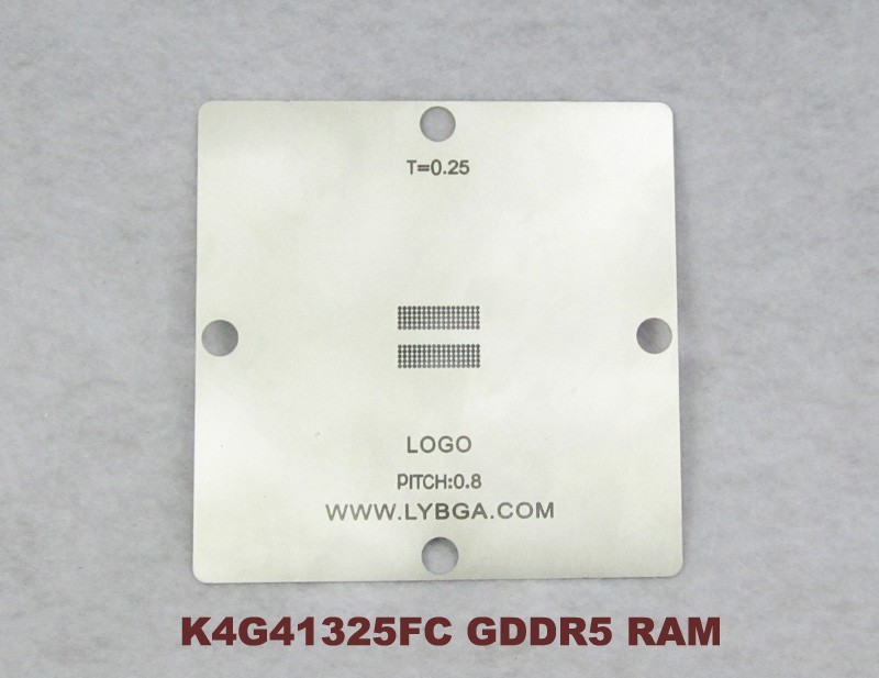 80mm PS4 stencil K4G41325FC GDDR5 RAM pitch