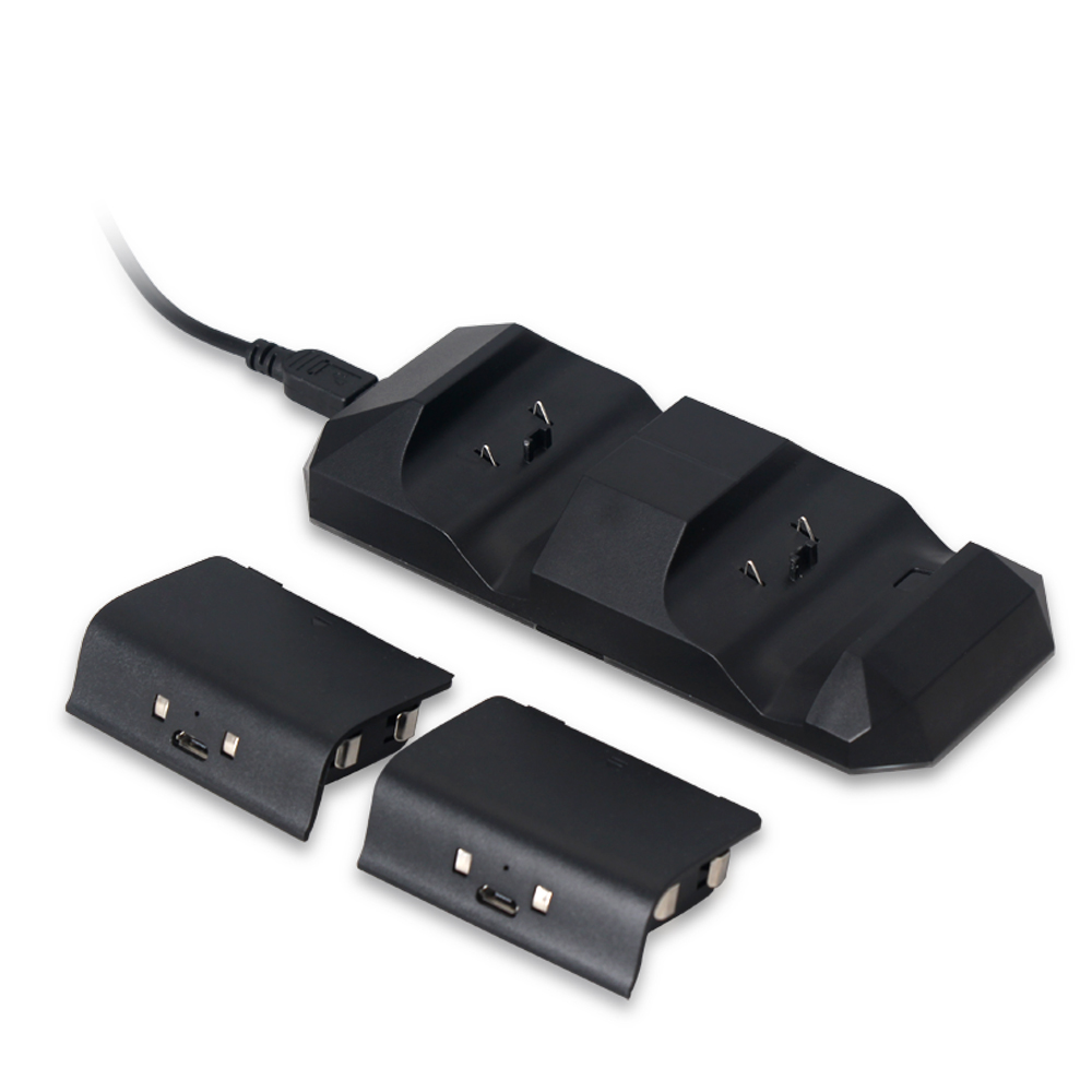 Dual Charging Dock Controller Charge for Xboxone and xboxone slim Stand Bracket With 2 Set Rechargea