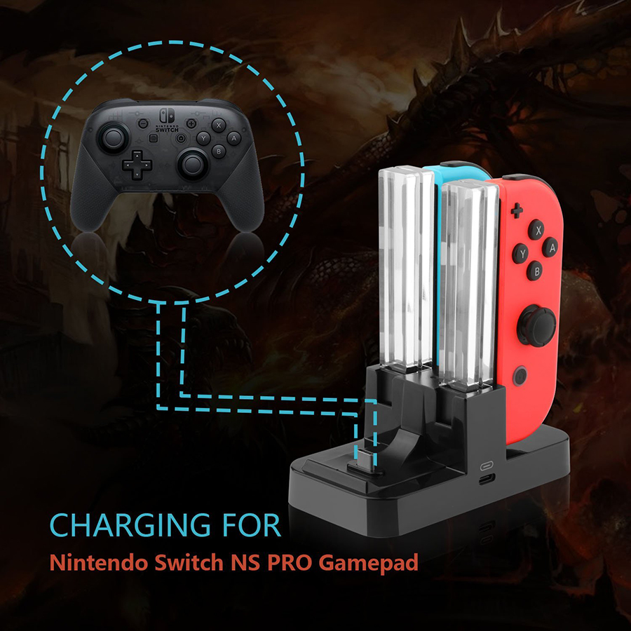 USB Multifunction Nintend Switch Controller Charging Dock Stand Charger for Nintendo Switch