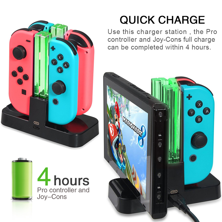 USB Multifunction Nintend Switch Controller Charging Dock Stand Charger for Nintendo Switch