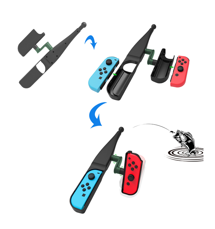 Game Peripherals Handgrip Sense Game Accessories Handle Joypad Stand Holder Fishing Rod Pole for Nin