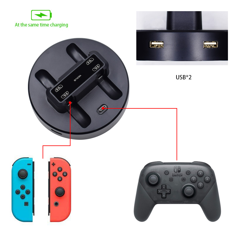 Charging Dock for N-Switch Joy-con & Pro Controller