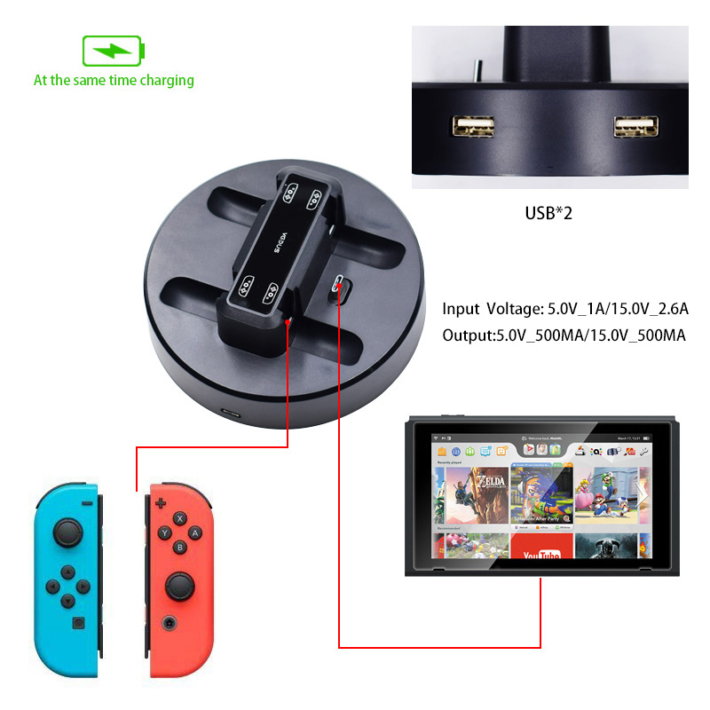 Charging Dock for N-Switch Joy-con & Switch Console