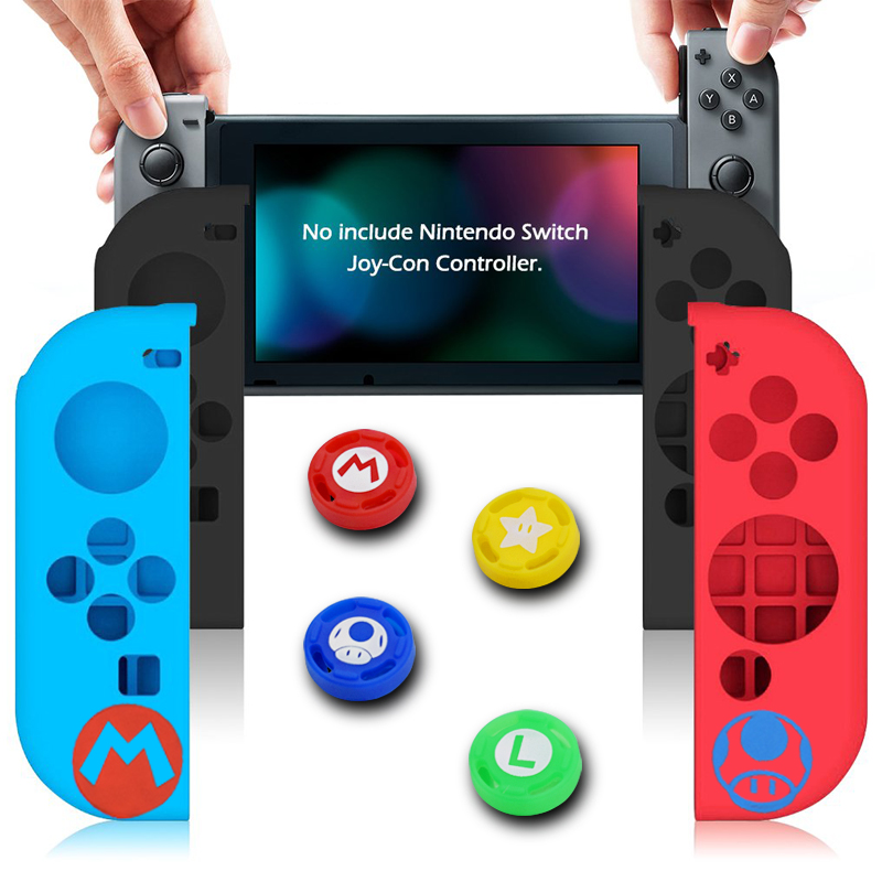 Silicone Case and Thumb stick cap For Nintendo Switch Joy-Con