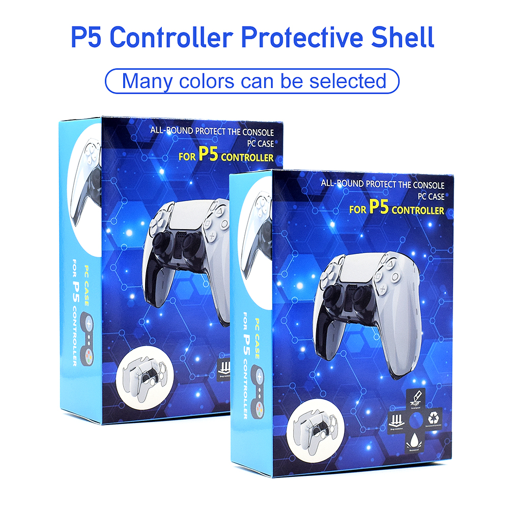 New Design PS5 Controller PC Clear Case Protective Cover Shell for Playstation5 Joystick