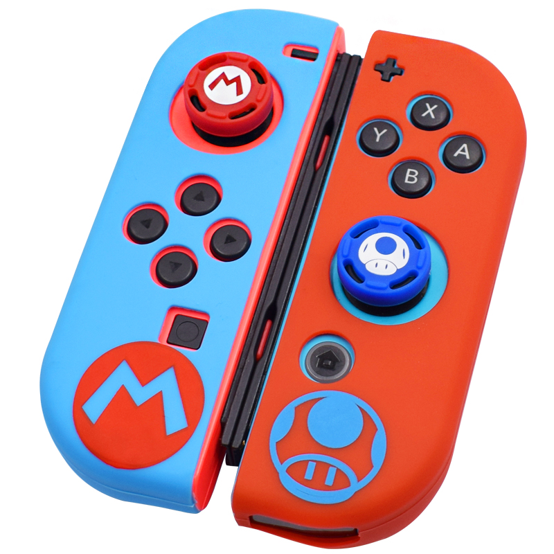 Silicone Case and Thumb stick cap For Nintendo Switch Joy-Con